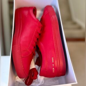Common Project Red Low-Top Sneakers